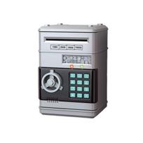 Mini ATM Piggy Bank Money Saving Box with Password Auto-Roll Electronic Coin Cash sidabras