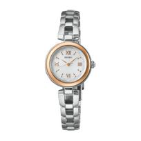 SEIKO SELECTION SWFA210 S Series Solar 10 ATM Water Bracelet Silver Pink Gold White Stainless Steel [Seiko Watch] Ladies' Watch, Powered, Resistant,
