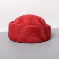 Breathable Beret Sun Hat Circle Concave Top Handmade Straw Straw Sun Hat Flat Top Handemad Straw Pillbox Hat Cosplay Costume