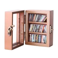 Miniature Bookcase with 60 Books Wood Desktop Bookshelf Decoration For Office Workers Stress Teacher Writer Relief 1