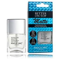 Nails.Inc Better On Top Matte Transforming Top Coat Make Me Matte matinis viršutinis nagų lako sluoksnis - 14 ml.
