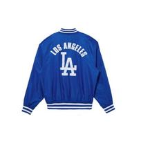New Era X MLB Kolaboracija SS22 Los Angeles Dodgers Logotipo Spaudinys Užtrauktuku Užsegamas Letterman Striukė Unisex Striukės Mėlyna 13099934 L
