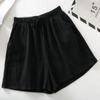 Casual Linen Shorts Women Gym Workout Shorts Pants High Waisted Black Ladies Short Femme Women Shorts… More L 60-70kg