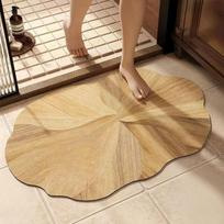 Alien Wood Grain Diatom Bathroom Thickening Mat Bath Non-slip Carpets In Wash Basin Bathtub Side Floor Rug Shower Room Doormat Memory Foam 3D Pad 400mm*600mm