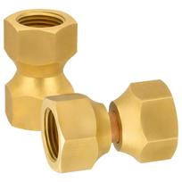 Double Rotating Sturdy Brass Flares Adapter Fittings for Gas Hydraulic Systems Easy Installation Designs 2Pcs Set