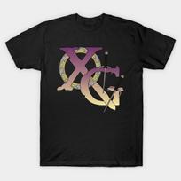 Men Black Print T-shirt Xena &Amp; Gabrielle Logo No-Cut Heat Transfer Print Cotton Tshirt 3XL juoda