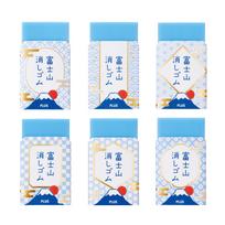 Plus Mount Fuji Japanese Set of x 6 Air-in Eraser, Design, 6, ER100AIF, 36-591 white