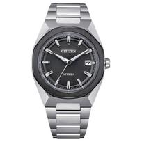 Citizen Attesa šviesos energija maitinamas kvarcinis mechanizmas Titano apyrankė Laikrodis 39mm Vyriški Laikrodžiai Pilkas Ciferblatas CB3044-55E Gray Dial gray