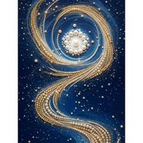 DIY Pearl Painting Set Tornado Pattern Home Decoration Handmade Sticky Diamond Creative Canvas Pearl Art Painting Crafts Perfect Gift 40x50cm