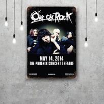 One Ok Rock Vintažiniai Metaliniai Skardos Ženklai Plakatai Dekoras Retro Metalinė Plokštelė Sienos Menas Dekoras Garažui Barui 20x30cm（7.8x11.8inch） gray