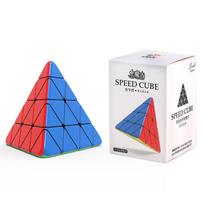 Yuxin Little Magic 4x4 Pyramid Magic Speed Cube Stickerless Professional Cube Toys Little Magic Pyramid 4x4 Cubo Magico blue