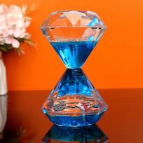 Diamonds Sand Hourglasses Colorful Liquid Timer Anxiety Relief Liquid Motion Timer Bubble Timer Oil Hourglaslock Decor Girl Gift mėlyna