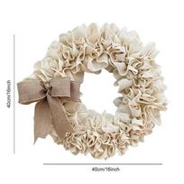 PlaFor and Cloth Burlap Wreath for Indoor Door Decoration with Modern For Style for For St Patrick's Day and ChriFor Stmas China Mainland beige