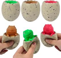 Colorful Evil Dinosaur Pop Out Eggs Squishy Squeeze Fidget Toy Set Sensory Anti-Stress Anxiety Relief Decompression Plaything Romdon 1Pcs