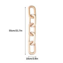 White, Brown Wood Chain Ornament Wood Tabletop Art Decoration  Living Room Arrangement ruda