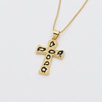 Vario Emalio Lašantis Kryžius Pakabukas Ant Kaklo Grandinėlės Moterims Pendant Only beige