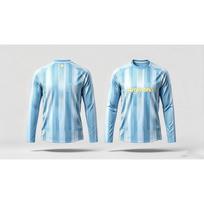 2026 Unisex Argentina Long‑Sleeve Soccer Jersey, Quick‑Dry Breathable Polyester, Casual Training Sport Shirts for Daily Outdoor S gray