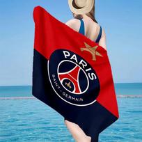 Paris Saint-Germain Football Crest Beach Towel, Quick-drying, Easy to Care for, Use for Both Fitness and Beach Vacations,Sports Essential Fan Gift 70cmx140cm(27x55inch)