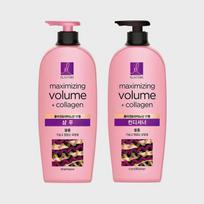 Elastin_ Marine Collagen Volume & Firming Care 680ml (Shampoo/Conditioner) x 2 pcs (Select 1) shampoo pink
