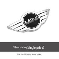 BMW MINI Steering Wheel Metal Emblem Sticker for Interior Modification