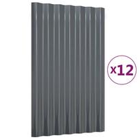 Stogo plokštės 12 vnt. Cinkuotas plienas Antracito pilka 60 x 36 cm