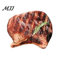 Jaukus aksominis pliušinis mėsos pagalvė 3D kepsnio pagalvė, minkšta kimštinė pagalvėlė, skalbiama, sofai, naujoviškas užtiesalas, sofa, namų dekoras, poliesterio užvalkalas 40cm B beige