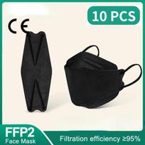 Tinka 4-12 metų vaikams FFP2 kaukės Morandi 4 sluoksnių korėjiečių homologada Mascarillas FPP2 Niños juoda kaukė FFP2 kaukė vaikams 10PCS juoda