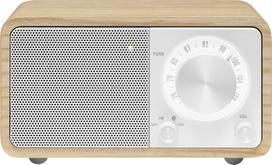 Sangean Wide FM Compatible FM Speaker WR-301 Radio/Bluetooth (White Oak/Pearl White)