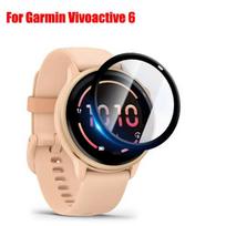 for Garmin vivoactive 6 Screen Protector Full Coverage TPU Clear Film for Garmin vívoactive 6 Smartwatch Protective Cover Films 1Pcs black