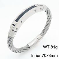Men's Curved Carbon Fiber Wrap Bracelet for Man 8MM Width Braided Stainless Steel Wire Chain Wristwear Fashion Jewelry Gift Boys 22cm