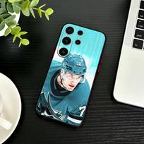 Macklin Celebrini  Phone Case For Samsung S26,S25,S24,S23,S22,S30,S21,Ultra,Plus,FE 5G Black Soft Cover Samsung S25Plus blue