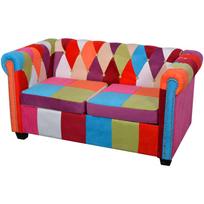 Vidaxl Dvigulė, Audinio Chesterfield Sofa
