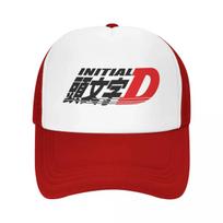 Personalized Anime Initial D Trucker Hat for Unisex Women Adjustable Unisex Baseball Cap Spring Dad Hat One Size white