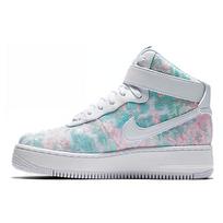 (WMNS) Nike Air Force 1 Upstep Hi LX 'Sequin Fabric' Women's 898422-100 EU 37.5 white