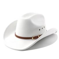 Women's western cowboy hat, men's ethnic wide brim fedora, jazz hat M（56-58cm） balta
