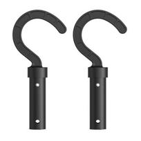 Yousheng 2 Pcs Pool Cleaner Hook Easy-to-Operate Pool Hooks for Poles Robotic Pool Cleaner Universal Hook Hanger Attaches to Telescopic Poles 2pcs black