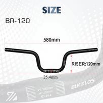 BUCKLOS MTB Vairas 580/620/720/780MM Dviračio Varpas Vairas 25.4MM 31.8MM Kalnų Dviračio Vairo Juosta Aliumininis Kėlimo Vairo Juosta
