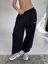 American striped wide-leg sweatpants for women's spring and autumn loose and thin straight casual pants, two wear corsets S juoda