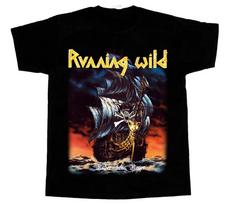 Running Wild Under Jolly Roger Grave Digger Rage T-SHIRT ALL SIZE LI1414 Unisex T-Shirt S black