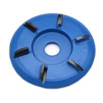 Wood Turbo Carving Disc 3/6/8 Teeths Power Wood Carving Disc Tool Milling Cutter for 16mm Aperture Angle Grinder Blue