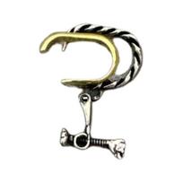 Alexander McQueen Spiral Texture Design - Earrings Men accessories Gold Silver 664599-J160K-1496 F,Gold/Silver gray