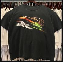 Vintage style The Fast And The Furious Movie short sleeve T-Shirt Mens Womens Tees Top, size S-4XL L black