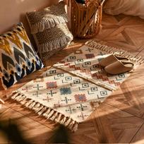 Šiaurietiško stiliaus pintas kilimas su kutais 60x90cm Skalbiamas Etninis kilimas Boho Retro Namų dekoracija Miegamajam Virtuvei Svetainei 60x90cm 23.6x35.4in brown