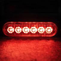 6 LED Automobilio Stroboskopinė Įspėjamoji Lempa Grotelės Mirksinti Gedimo Avarinė Lempa Automobiliui Sunkvežimiui Priekabai Švyturio Lempa LED Vandeniui Atspari Šoninė Lempa 1pcs raudona