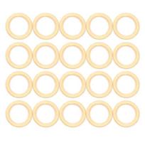 15-100mm Natural Wood Rings Kit Round Wooden Macrame Rings Photography Props