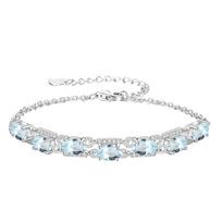 S925 sterlingas sidabro natūralios spalvos lobio apyrankė, ametistas peridotas daug akmenų mikro inkrustuoti lengvo prabangos papuošalai dovana 925 silver white