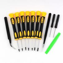 12pcs Torx Screwdriver Bit Set T3 T4 T5 T6 T7 T8 T10 Mini Hexagon Screwdriver Game Console Handle Disassembly Repair Tools yellow