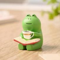 Japanese Resin Accessories Cute Mini Frog Rocking Chair For Room Office Car and Desktop Decoration