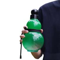 Leakproof Water Bottle for Gym Travel, Gourd Shape Water Bottle, 1000ml Gourd Sports Water Bottle Gourd Water Bottle žalia