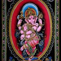 Indian Bohemian Ganesh Sequin Tapestry 75x100